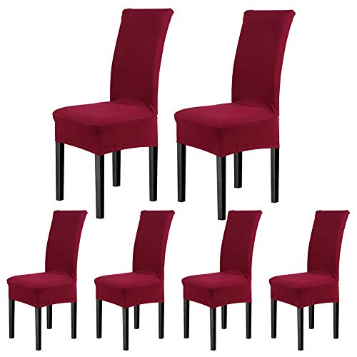 Promo 40% OFF CosyVie Super Fit Universal Stretch Dining Chair Covers, Removable Washable Slipcovers for Dining Room Chairs 6 Pcs/Pack