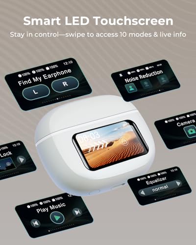 Image of Bucephalus AI Clear Calls, 40H Playtime for Sports & Working, Stereo Sound Headphones for iPhone /Android-HOT