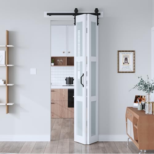 EaseLife 30"x 84" (Double 15" x 84") Bifold Barn Door,