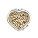 Paper Texture Heart Music Notes Mirror Heart Portable Hand Pocket Makeup