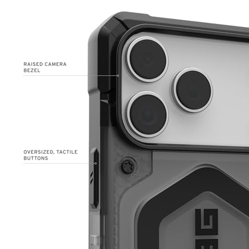 Image of Urban Armor Gear UAG Pathfinder Clear Magnetic Compatible, Rugged Shockproof Anti-Slip Military Grade Protective Case /Cover Designed for iPhone 17 Pro Max (2025) - Ash /Black