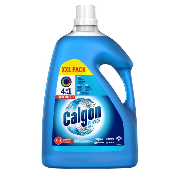 Calgon Power Gel 4 en 1 - Efficace contre le calcaire, la saleté, les odeurs et la corrosion - Adoucisseur d'eau protecteur pour machine à laver - 1 x 3,75 L