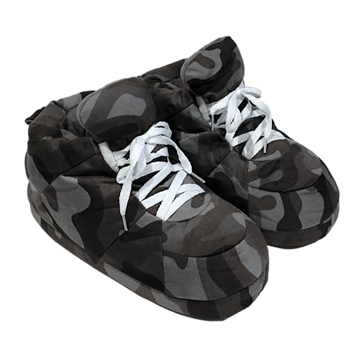 Image of Happy Feet Slippers Standard Sneaker Slippers for Men, Women, and Kids - Women Shoes, Gifts for Women, As Seen on Shark Tank - Classy Oversized House Slippers for Women with Non-Slip Rubber Soles