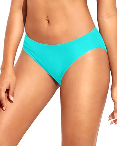 Image of Women Bikini Bottom Full Coverage Bathing Suit Bottoms Swimsuit Bottom | Low Waist Design, Side Strap Cutout, Full Rear Coverage, Secure Fit, Soft Breathable Fabric