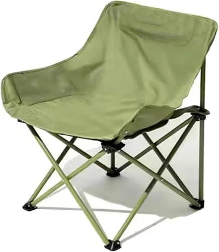 Image of Garden Art Oversized Portable Camping Chair |Heavy Load Capacity Up to 150kg |Light Weight Easy to Carry |Back Packing Chair for Garden,Patio,Camping,Picnic,Fishing GACCG1491-12 (Green, Oversized)