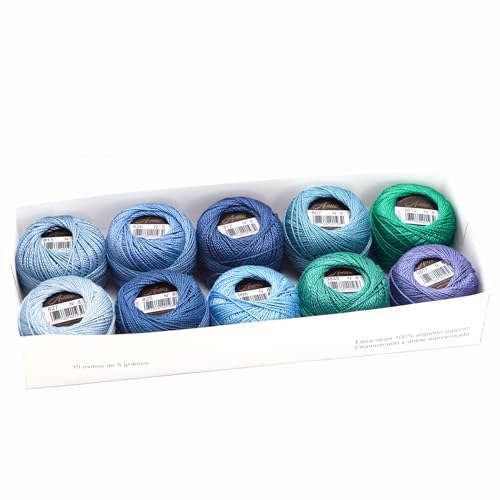 Hilos de algodón egipcio 10 colores 5g 43 yardas miniatura 1
