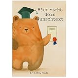 Mr. & Mrs. Panda Personalisierte Postkarte Bär Prüfung Design - Geschenk, Bedrucken, Teddy, Bestanden, Zeugnis, Ansichtskarte mit Namen, Personalisierbar, Wunschtext, Abitur, Prüfungen, Abschluss