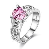 Uloveido No Stamp Chapado en Platino Zirconia cúbica