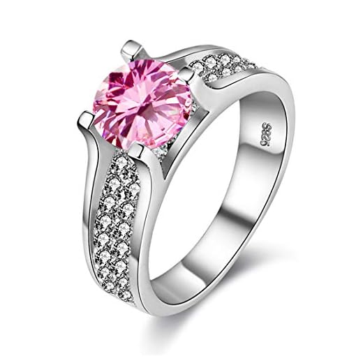 Uloveido No Stamp Chapado en Platino Zirconia cúbica