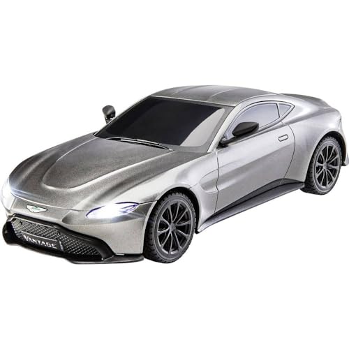 Fari a led funzionanti Revell Control Aston Martin Vantage I Scala 1:24 I Design Dettagliato I Tecnologia 2,4 GHz per Guida Senza Problemi I Trasmettitore GHz I Perfetto per Gli Amanti di Aston Martin, Argento