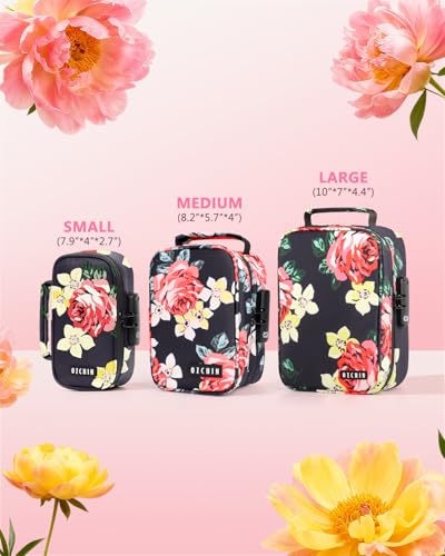 Image of OZCHIN Smell Proof Bag with Combination Lock File Organizer Case Container Medicine Odorless Storage Lock Box Great Gift for Friend