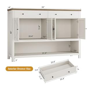 Hostack55sideboardbuffetcabinetwithstoragecoffeebarcabinetwith2drawersfarmhousekitchenstoragecabinetwithdoorswoodconsoletableforlivingroomhallwayrusticwhitebrown Urban Country Home Decor Hostack 55 sideboard buffet cabinet with storage coffee bar cabinet with 2 drawers farmhouse kitchen storage cabinet with doors wood console table for living room hallway rustic whitebrown urban country home decor