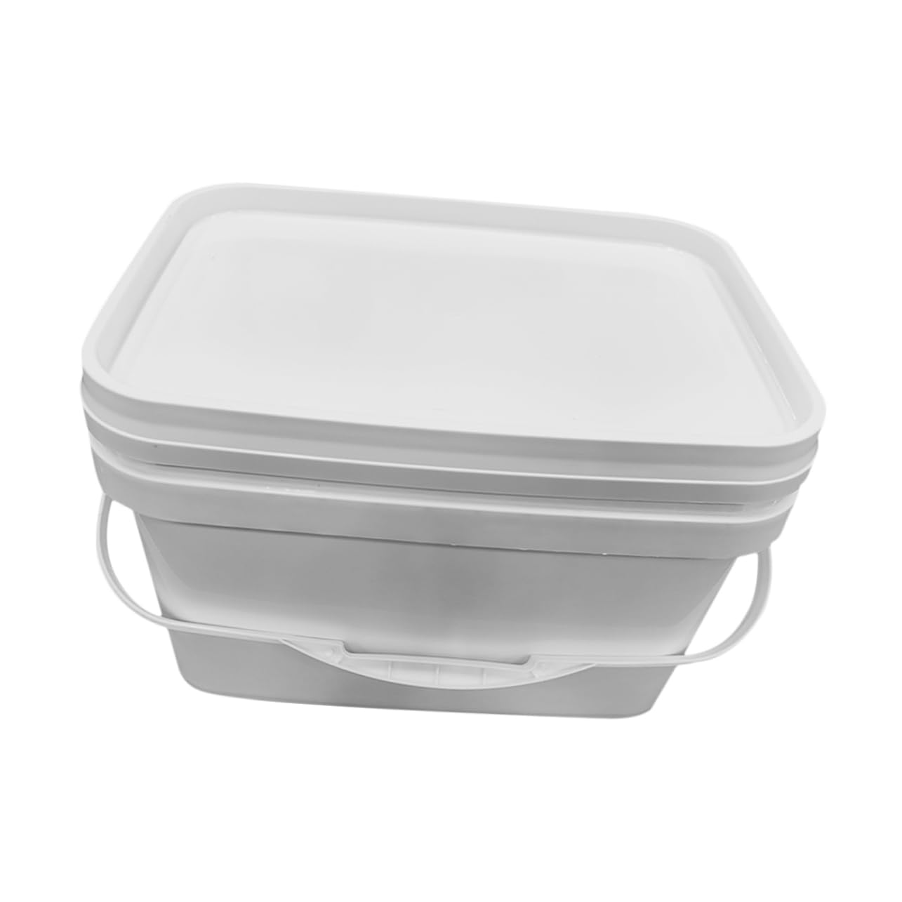 Mipcase Data [ Secchio Per Pittura in Plastica Pp Da 10 Litri Con Manico e Coperchio, Contenitore Per Vernice Portatile Bianco, Secchio Di Vernice Vuoto Per Uso Domestico e Outdoor
