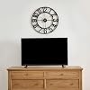 30 Inch Oversized Wall Clock, Battery Operated Silent Non Ticking Black Metal Wall Clocks for Living Room Decor, Extra Large Decorative Clock for Home, Office, Farmhouse Vintage Style