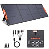 SOKIOVOLA N-Type 16BB 220W Portable Solar Panel for EF/Jackery/Bluetti/Anker Power Station, IP68 Waterproof Foldable Solar Panel ETFE 25% High Efficiency for Outdoor Camping RV Trip