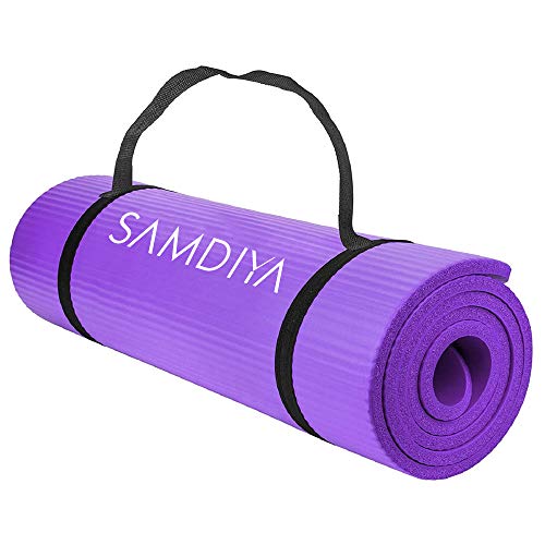 Yoga Mat - Non slip Yoga Mat Make of Excellent Quality Material, High-Elasticity 72 inch Large Yoga Mat for Women Thick Workout Mat with Strap, ECO-friendly Exercise Mat for Home Pilates Fitness (Purple.)