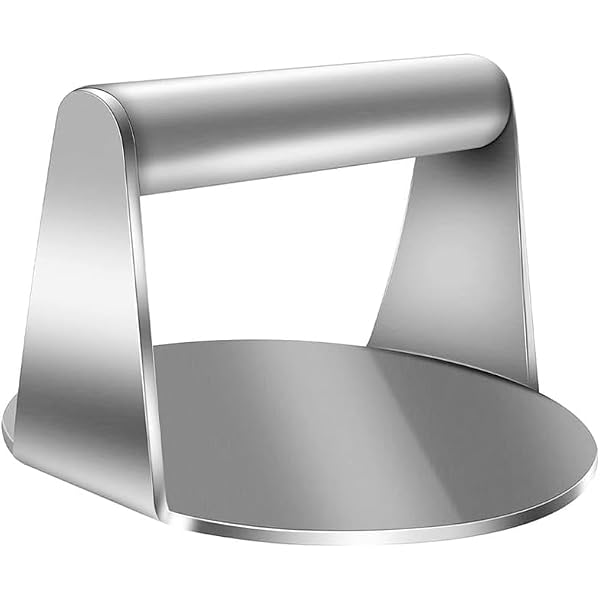 Meat Press Stainless Steel Grill Press Round Stainless Steel Bacon Press Bacon Burger Grill Sandwich Quesadilla Stainless Steel Meat Press for Steak 16cm*7.3cm