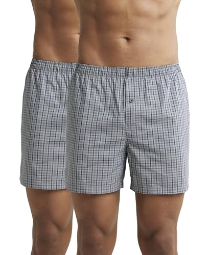Image of Jockey 8222 Men's Super Combed Mercerized Cotton Woven Printed Inner Boxers with Ultrasoft and Durable Inner Waistband (Pack of 2)