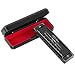 NEUMA Harmonica 10 Holes 20 Tunes Mouth Organ Blues Deluxe Harmonica, Key of C Major for Beginner, Adults, Kids Gift, Professional with Case and Cleaning Cloth, Black