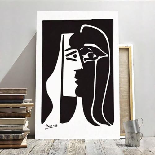 Art abstrait de portraits féminins œuvre d'art sur toile TONGYINLI grand format