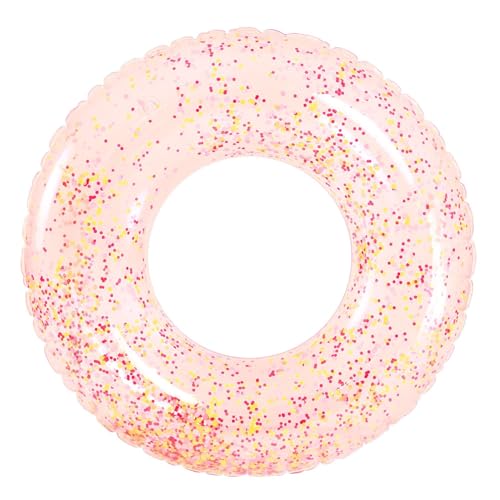 In The Swim Confetti Inflatable Tube Pool Float – 36-Inch Colorful Party Design, Durable PVC for Fun Pool Days