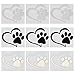 SUPERFINDINGS 12 pz 9.5x11 cm Cane Zampa Stampa Cucciolo Amore Cuore Decalcomania Adesivo in Vinile 3 Colori Pet Adesivo Auto Zampa con Cuore Adesivo per Auto Finestra Bagagli