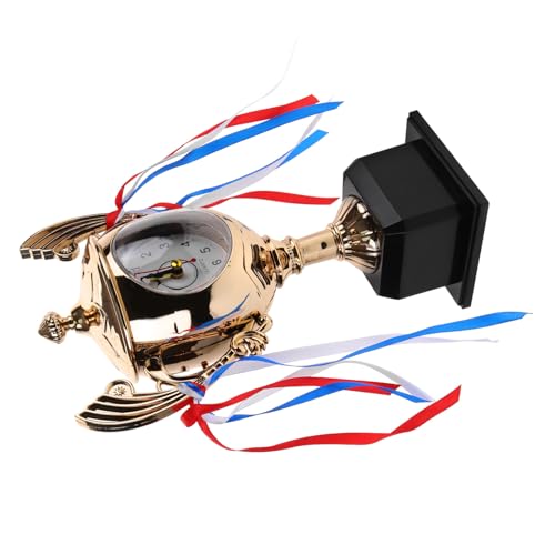 LOORGVEL トロフィー形状目覚まし時計 おしゃれな卓上クロック 学生 教師向け卒業記念品 クールなデスク装飾 アラーム機能付き