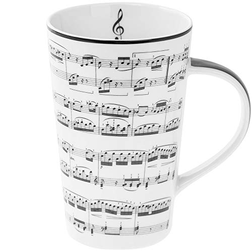 Lesser & Pavey LP93667A Tasse à latte en porcelaine fine - Motif de musique