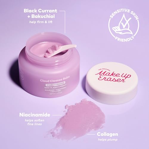 Image of The Original MakeUp Eraser Cloud Cleanse MakeUp Erasing Balm - Melting Cleanser & Remover for Face - Visibly Firms with Niacinamide, Collagen & Black Currant - Spatula Included - 1.28 oz