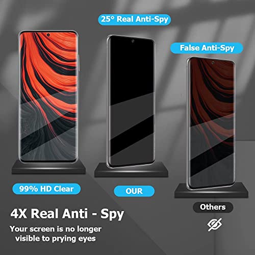 Image of Design For Vivo X100 Privacy Tempered Glass 3D Curved Anti-Spy Edge to Edge 9H Hardness Pack of 1 - Black
