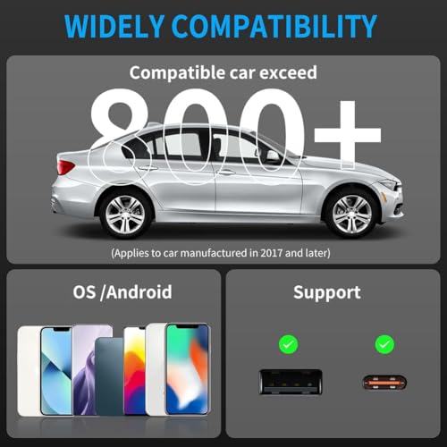 Minicaja AI CarPlay y Android Auto inalámbrica para viajes cómodos y música sin cables 3