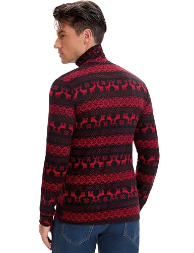 Mens Turtleneck Long Sleeve T Shirts Slim Fit Thermal Undershirt Lightweight Pullover3