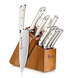 Cangshan S1 Series 1023978 German Steel Forged 12-Piece Knife Block Set, Acacia