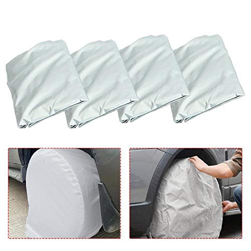 Reifentaschen 4 Teile/Satz Reifen Abdeckung Aluminium Folie Beschichtet Wasserdicht Staubdicht Sonnenschutz Reifen Rad Abdeckungen for LKW Wohnmobil