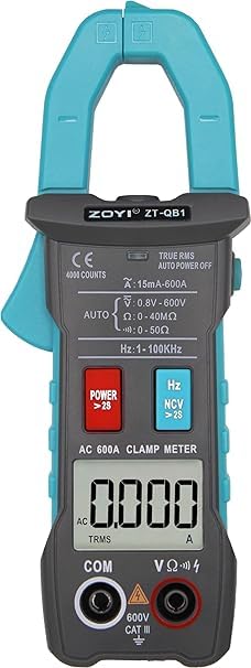 See full amazon price history chart for ZOYI ZT-QB1 4000 Counts Smart Clamp Meter With Extremely Simple Panel + Inrush Current +600A AC Current + Peak Hold voltage + Flashlight & Backlight. ZOYI ZT-QB1 4000 Counts Smart Clamp Meter With Extremely Simple Panel + Inrush Current +600A AC Current + Peak Hold voltage + Flashlight & Backlight. (B0D8JJXFH8) Amazon Price History, Amazon Price Tracker