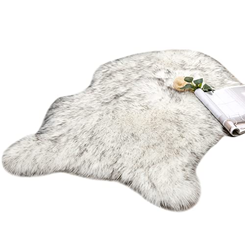 MIULEE Faux Fell Teppich Flauschig Weiche Warm Modern Bodenmatte Sofa Matte Kunstfell Dekofell...