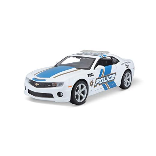 Maisto 31208 Chevrolet Camaro SS RS (2010)"Polis modellbil i skala 1:24, vit/blå, 20