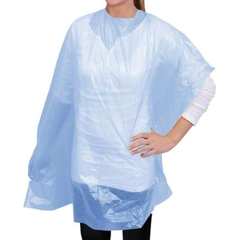 Capas Desechables Para Tintes en Bolsas de 50 unidades Capas de peluquería Impermeables (Azul) Cover