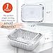 (55 Pack) 1 Lb Aluminum Pans with Lids, Disposable Baking Foil Containers, Takeout Food Storage, Freezer - Mini Foil Pans with Clear Lids for Restaurants & Catering - Size 5.5x4.5x1.9 Spare Essentials