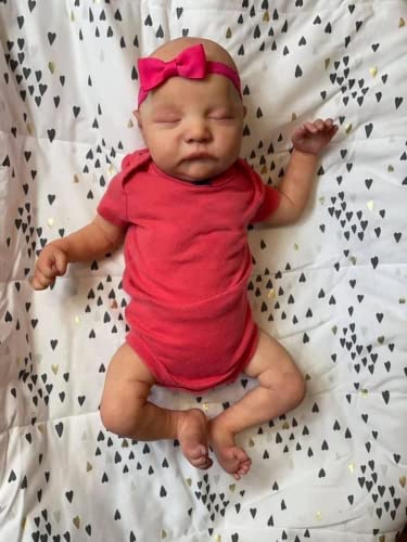 HFSMDM Baby Dolls Reborn Baby Doll 19 Inch Handmade Detailed Painting Cute Doll an Ideal Gift for Your Kid's Birthday and Other Holidays