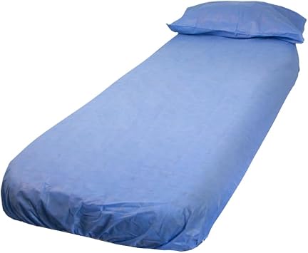 Blue Disposable Fitted Massage Table Sheets Pack of 10 Bed Covers with Elastic | Non-Woven SMS Polypropylene, Liquid-Resistant & Breathable 35.43" x 82.68"
