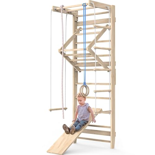 Sportgerät Turnwand Klettergerüst Kinder-3-240 Holz Kinder Gym...