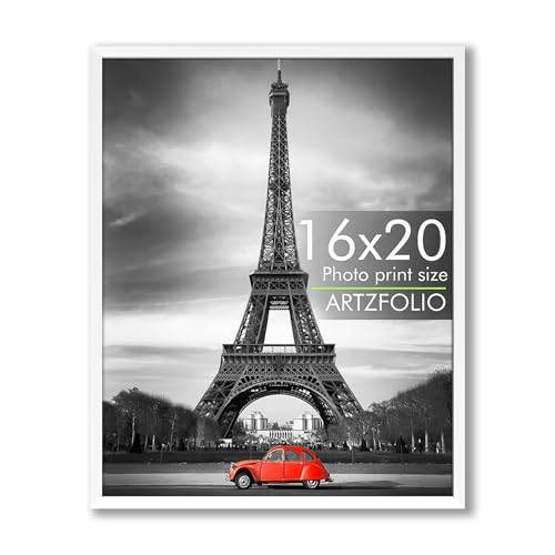 ArtzFolio Wall Photo Frame D572 | Extra Large Size Wall Photo Frames | Big Oversize Picture Frames Bedroom, Home & Office | White | 16x20 inch (41x51 cms)