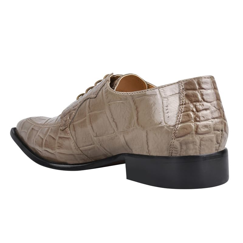 Image of LIBERTYZENO Mens Animal Print & Plain Genuine Leather Adults Lace Up Oxford Dress Shoes for Easter Gift