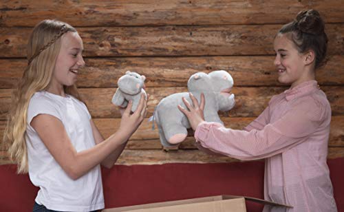 Exceptional Home Mother & Baby Hippo Plush Toy Set | Super Soft Stuffed Animals | Cute Plushies for Kids' Bedroom | 17-in Safari Stuffed Animals for Girls & Boys - Image 4