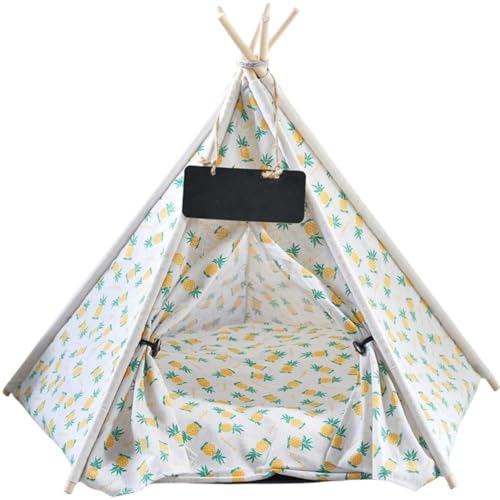 tangcheng ペットベッド ペット ベッド かわいい ペットテント 犬小屋 猫小屋 おしゃれ ハウス 洗える クッション付き 洗濯可能 夏用 通気性いい 暑さ対策 マットレス付き 簡単組み立て 猫ハウス 室内テント 耐え噛み 柔らかい 可愛い 折り畳