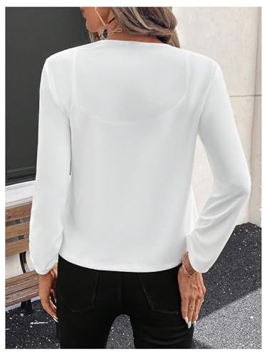 WDIRARA Women's Open Front Blazer Ruched Long Sleeve Work Office Dressy Jacket3