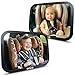 Onco Baby Car Mirror Rear Facing (2 Pack) - 100% Shatterproof & Shakeproof, Award-Winning Convex Car Mirror for Baby with 360° Rotation, Newborn Essentials (9.6 x 6.9 in)