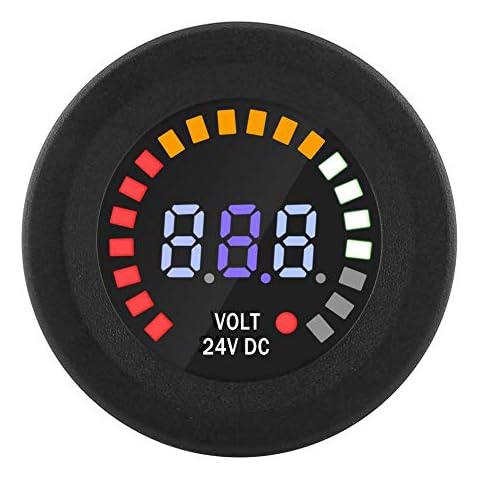 Auto DC 24V Voltmeter, Universal Digital LED Panel Voltmeter Voltmeter Voltmeter For Car Motorcycle ATV With 15cm Line Other instruments Cover