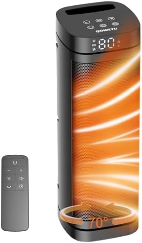 17 inches Space Heater for Indoor Use - 1500W Electric Heaters fo...